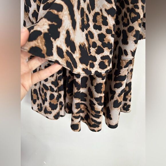 Amanda Uprichard for Le Tote Leopard Halter Tiered Top - Picture 4 of 8